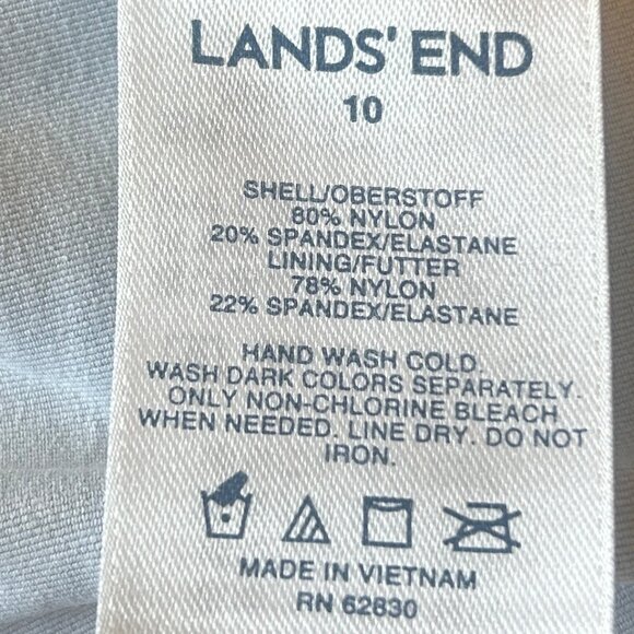 Lands' End Cascading Deco Floral High Neck Tankini Top sz 10 - Picture 6 of 11